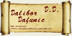 Dalibor Dafunić vizit kartica
